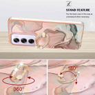 For OPPO Reno12 Pro Global Electroplating Marble Dual-side IMD Phone Case with Ring(Rose Gold 015) - 3