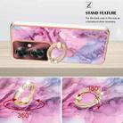 For OPPO Reno11 F 5G Global Electroplating Marble Dual-side IMD Phone Case with Ring(Pink 013) - 3
