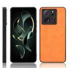 For Xiaomi 13T / Redmi K60 Ultra Sewing Cow Pattern Skin PC + PU + TPU Phone Case(Orange) - 1