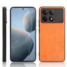 For Xiaomi Redmi K70 / K70 Pro Sewing Cow Pattern Skin PC + PU + TPU Phone Case(Orange) - 1