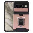 For Google Pixel 8 Camera Shield Card Slot PC+TPU Phone Case(Rose Gold) - 1