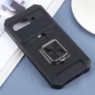 For Google Pixel 9a Camera Shield Card Slot PC+TPU Phone Case(Black) - 2