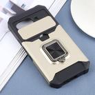 For Google Pixel 9a Camera Shield Card Slot PC+TPU Phone Case(Gold) - 2