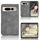 For Google Pixel Fold Litchi Texture Back Cover Phone Case(Grey) - 1