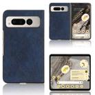 For Google Pixel Fold Litchi Texture Back Cover Phone Case(Blue) - 1