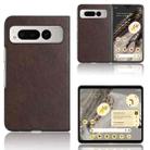 For Google Pixel Fold Litchi Texture Back Cover Phone Case(Brown) - 1