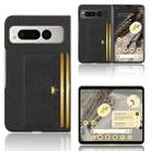 For Google Pixel Fold Litchi Texture Card Slots Back Cover Phone Case(Black) - 1