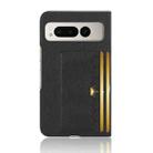 For Google Pixel Fold Litchi Texture Card Slots Back Cover Phone Case(Black) - 2