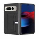 For Google Pixel Fold Litchi Texture Card Slots Back Cover Phone Case(Black) - 4
