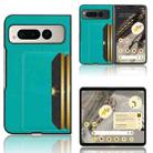 For Google Pixel Fold Litchi Texture Card Slots Back Cover Phone Case(Green) - 1