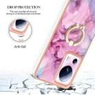 For Xiaomi 13 Lite 5G Electroplating Marble Dual-side IMD Phone Case with Ring(Pink 013) - 4