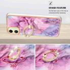 For Samsung Galaxy A05 Electroplating Marble Dual-side IMD Phone Case with Ring(Pink 013) - 3