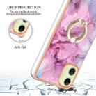 For Samsung Galaxy A05 Electroplating Marble Dual-side IMD Phone Case with Ring(Pink 013) - 4