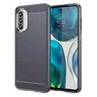 For Motorola Moto G52 Brushed Texture Carbon Fiber TPU Phone Case - 1