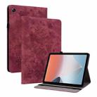 For OPPO Pad Air Butterfly Rose Embossed Leather Tablet Case(Red) - 1