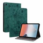 For OPPO Pad Air Butterfly Rose Embossed Leather Tablet Case(Green) - 1