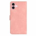 For iPhone 16 Seven Butterflies Embossed Leather Phone Case(Pink) - 3