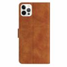 For iPhone 16 Pro Seven Butterflies Embossed Leather Phone Case(Brown) - 3