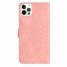 For iPhone 16 Pro Seven Butterflies Embossed Leather Phone Case(Pink) - 3