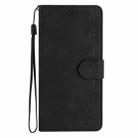 For iPhone 16 Pro Seven Butterflies Embossed Leather Phone Case(Black) - 2