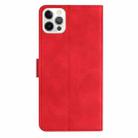 For iPhone 16 Pro Max Seven Butterflies Embossed Leather Phone Case(Red) - 3