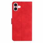 For iPhone 17 Seven Butterflies Embossed Leather Phone Case(Red) - 3