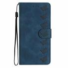 For iPhone 17 Seven Butterflies Embossed Leather Phone Case(Blue) - 2