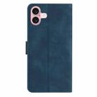 For iPhone 17 Seven Butterflies Embossed Leather Phone Case(Blue) - 3
