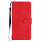 For iPhone 17 Air Seven Butterflies Embossed Leather Phone Case(Red) - 2