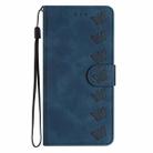 For iPhone 17 Air Seven Butterflies Embossed Leather Phone Case(Blue) - 2