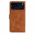 For iPhone 17 Pro Max Seven Butterflies Embossed Leather Phone Case(Brown) - 3