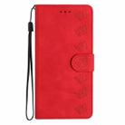 For iPhone 17 Pro Max Seven Butterflies Embossed Leather Phone Case(Red) - 2