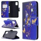 For Samsung Galaxy A31 Colored Drawing Pattern Horizontal Flip Leather Case with Holder & Card Slots & Wallet(Purple Butterfly) - 1