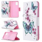 For Samsung Galaxy A31 Colored Drawing Pattern Horizontal Flip Leather Case with Holder & Card Slots & Wallet(Peach Blossom and Butterfly) - 1
