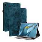 For Huawei MatePad Pro 10.8 2021 / 2018 Butterfly Rose Embossed Leather Tablet Case(Dark Blue) - 1