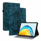 For Huawei MatePad SE 10.4 Butterfly Rose Embossed Leather Tablet Case(Dark Blue) - 1