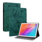 For Huawei MatePad T 10s / Enjoy Tablet 2 Butterfly Rose Embossed Leather Tablet Case(Green) - 1