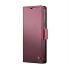 For Google Pixel 7a CaseMe 023 Butterfly Buckle Litchi Texture RFID Anti-theft Leather Phone Case(Wine Red) - 2