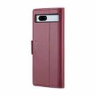 For Google Pixel 7a CaseMe 023 Butterfly Buckle Litchi Texture RFID Anti-theft Leather Phone Case(Wine Red) - 3