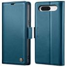 For Google Pixel 8 CaseMe 023 Butterfly Buckle Litchi Texture RFID Anti-theft Leather Phone Case(Blue) - 1