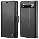 For Google Pixel 8 Pro CaseMe 023 Butterfly Buckle Litchi Texture RFID Anti-theft Leather Phone Case(Black) - 1