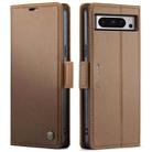 For Google Pixel 8 Pro CaseMe 023 Butterfly Buckle Litchi Texture RFID Anti-theft Leather Phone Case(Brown) - 2