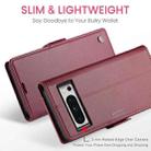 For Google Pixel 8 Pro CaseMe 023 Butterfly Buckle Litchi Texture RFID Anti-theft Leather Phone Case(Wine Red) - 3