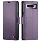 For Google Pixel 8 Pro CaseMe 023 Butterfly Buckle Litchi Texture RFID Anti-theft Leather Phone Case(Pearly Purple) - 2