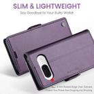 For Google Pixel 8a CaseMe 023 Butterfly Buckle Litchi Texture RFID Anti-theft Leather Phone Case(Pearly Purple) - 2