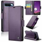 For Google Pixel 9 Pro XL CaseMe 023 Butterfly Buckle Litchi Texture RFID Anti-theft Leather Phone Case(Pearly Purple) - 1