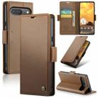 For Google Pixel 9 / 9 Pro CaseMe 023 Butterfly Buckle Litchi Texture RFID Anti-theft Leather Phone Case(Brown) - 1