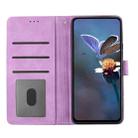 For Samsung Galaxy S21 Ultra 5G Flower Embossing Pattern Leather Phone Case(Purple) - 4