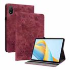 For Honor Pad V8 Pro Butterfly Rose Embossed Leather Tablet Case(Red) - 1