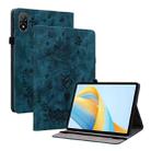 For Honor Pad V8 Pro Butterfly Rose Embossed Leather Tablet Case(Dark Blue) - 1